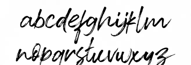 Ballinese Schriftart Kleinbuchstaben