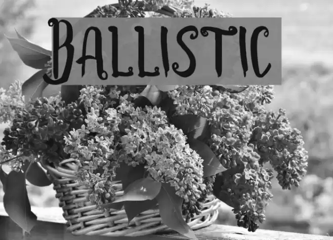 Ballistic Font examples