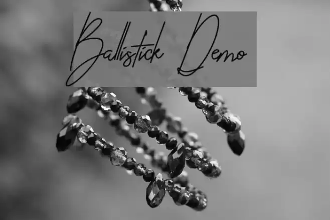 Ballistick Demo Font examples