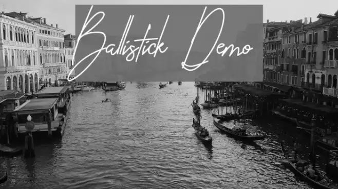 Ballistick Demo Font examples