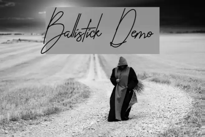 Ballistick Demo Font examples