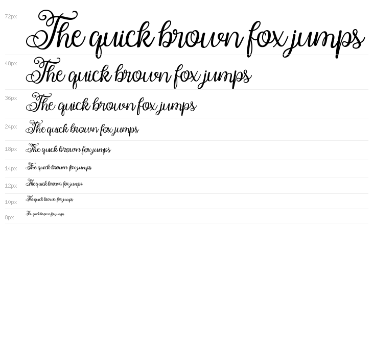 Ballita Script Waterfall