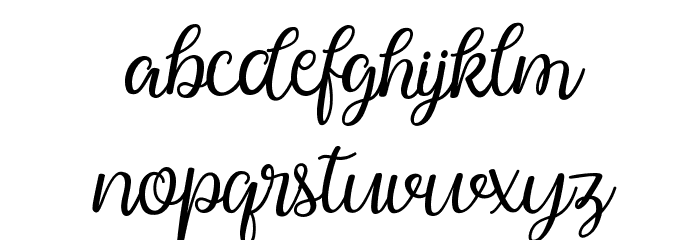 Ballita Script Font LOWERCASE