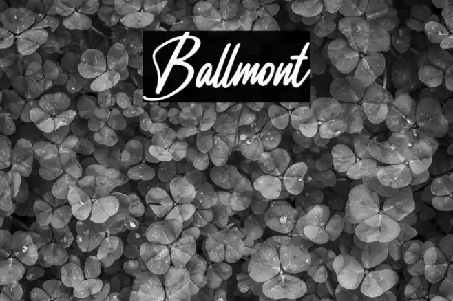 Ballmont Font examples