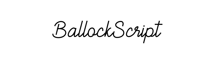Ballock Script  font caratteri gratis