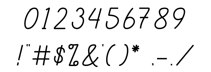 Ballock Script Font OTHER CHARS