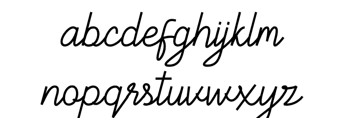Ballock Script Font LOWERCASE