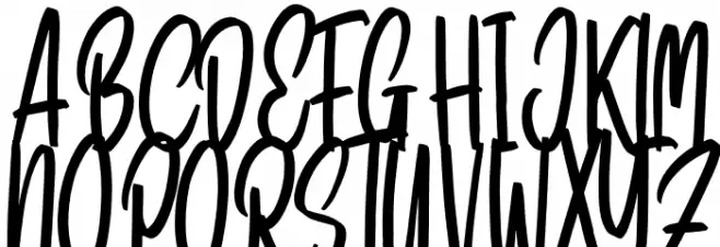 BallonesScriptDEMO-Regular Caratteri MAIUSCOLE