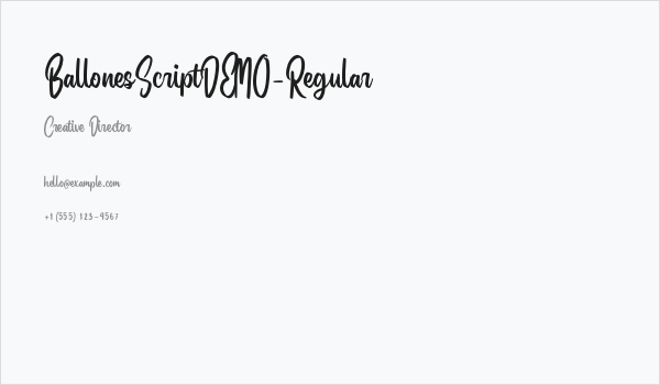 BallonesScriptDEMO-Regular Business Card