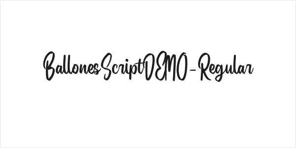 BallonesScriptDEMO-Regular Logo