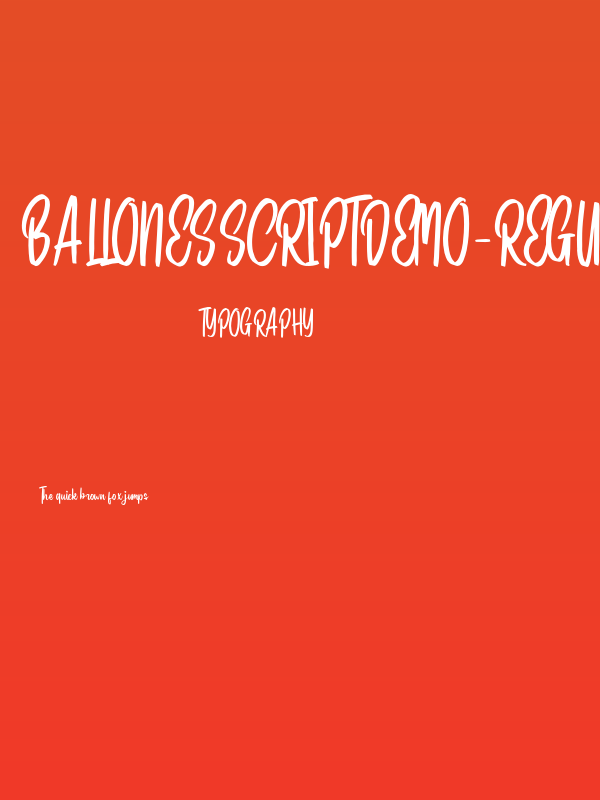 BallonesScriptDEMO-Regular Poster