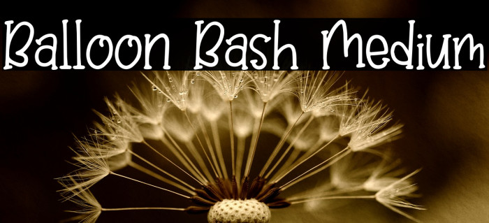 Balloon Bash Medium Font examples