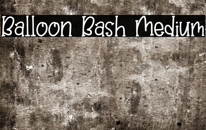 Balloon Bash Medium Font examples