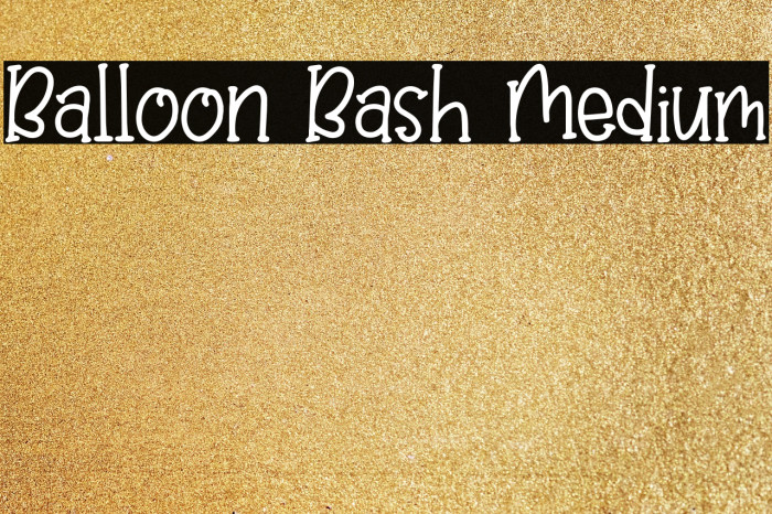 Balloon Bash Medium Font examples
