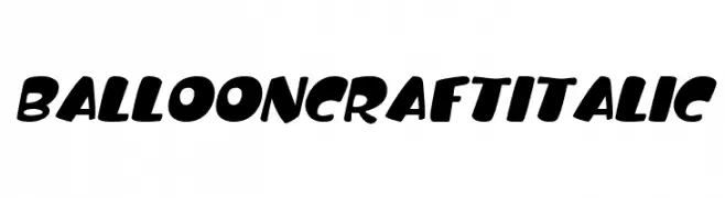 Balloon Craft Italic  Frei Schriftart Herunterladen