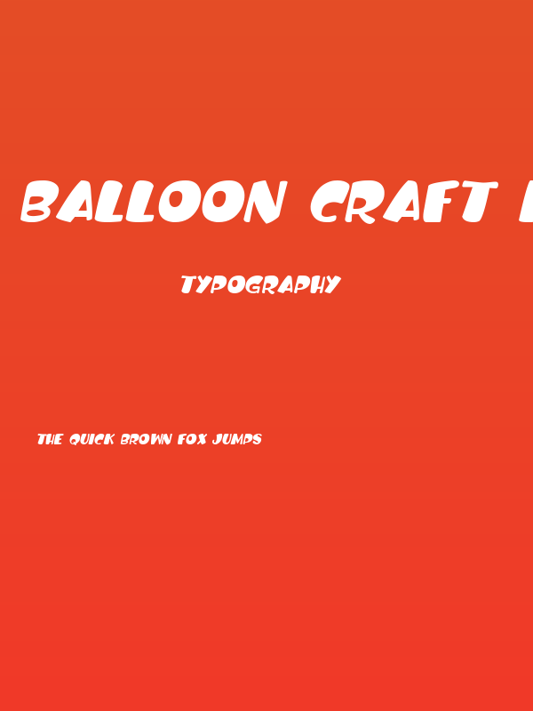 Balloon Craft Italic Poster