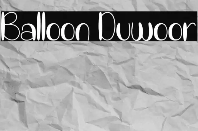 Balloon Duwoor Font examples