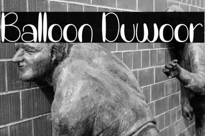 Balloon Duwoor Font examples