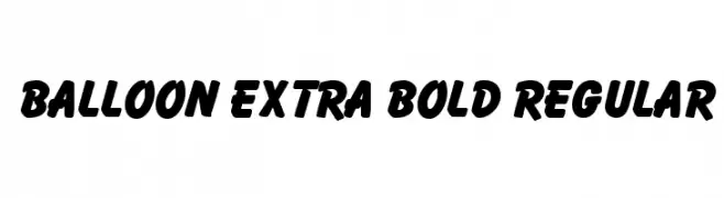 Balloon Extra Bold Regular  नि: शुल्क फ़ॉन्ट्स डाउनलोड