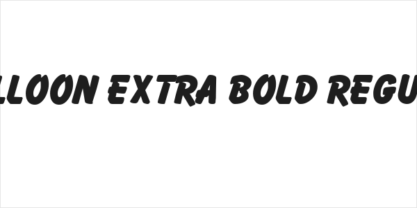 Balloon Extra Bold Regular Logo