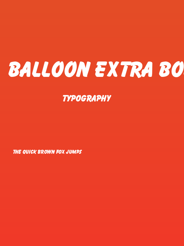Balloon Extra Bold Regular Poster