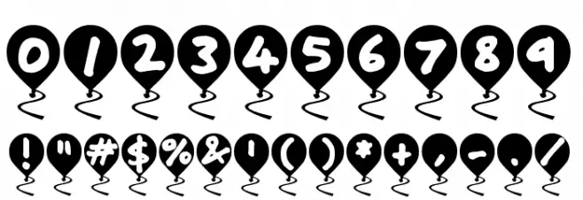 Balloon Floats Font OTHER CHARS