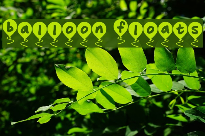 Balloon Floats Font examples