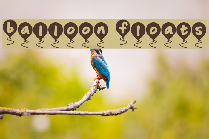 Balloon Floats Font examples