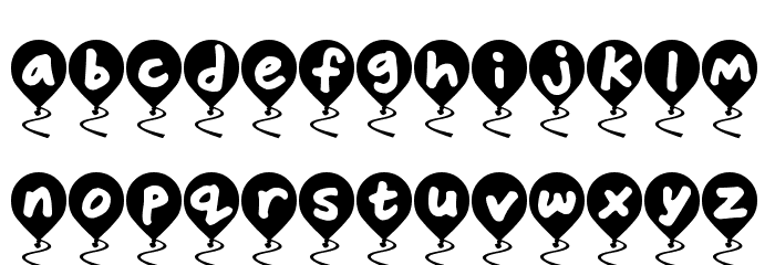 Balloon Floats Font LOWERCASE