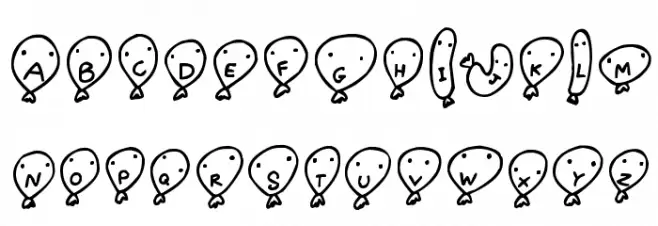 Balloon Friends Schriftart Groß