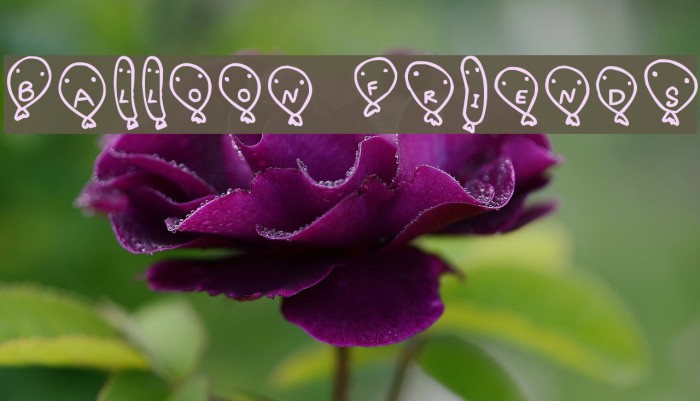 Balloon Friends Font examples