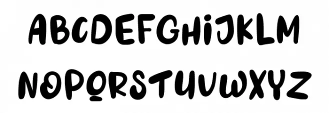 Balloon Party Font UPPERCASE
