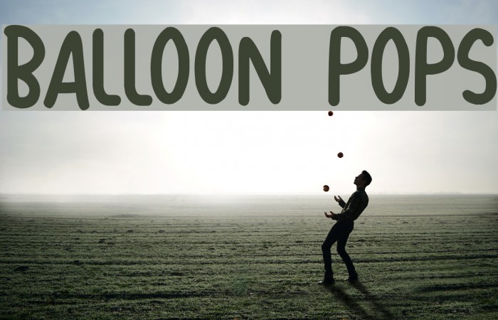 Balloon Pops Font examples