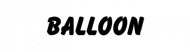 Balloon  フリーフォントのダウンロード