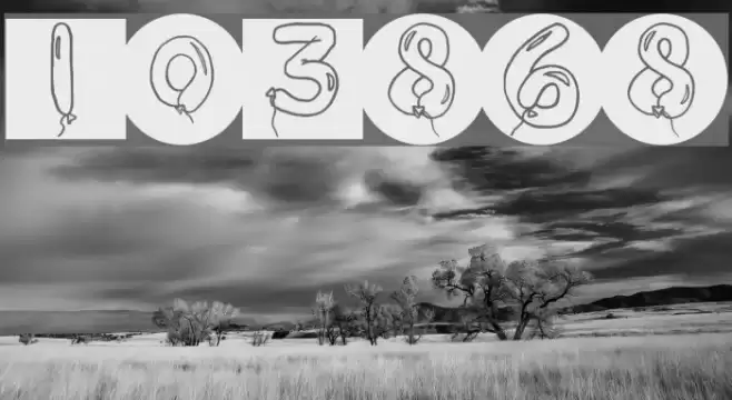 BalloonDigits Font examples