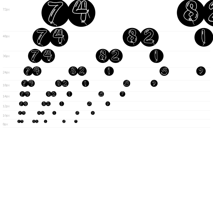 BalloonDigits Waterfall