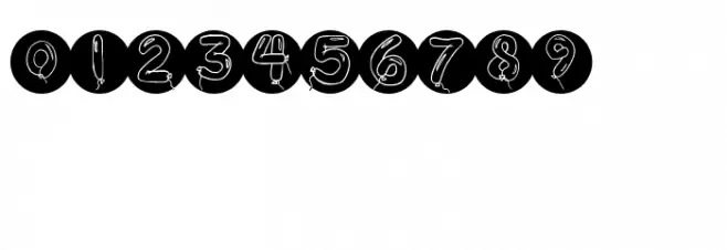 BalloonDigits フォント 小文字