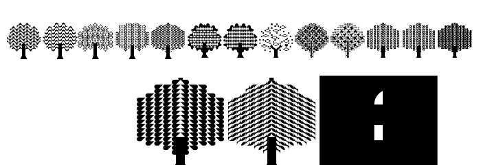 BalloonTrees Regular Font LOWERCASE