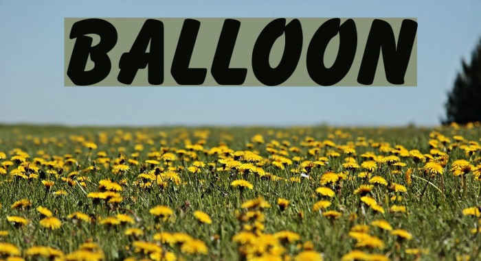 Balloon Font examples