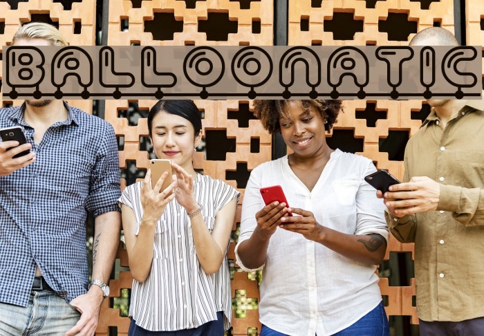 Balloonatic Font examples