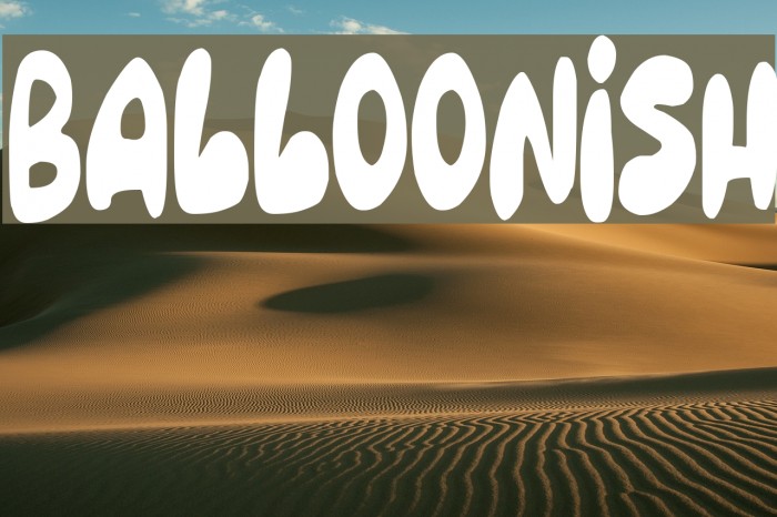Balloonish Font examples