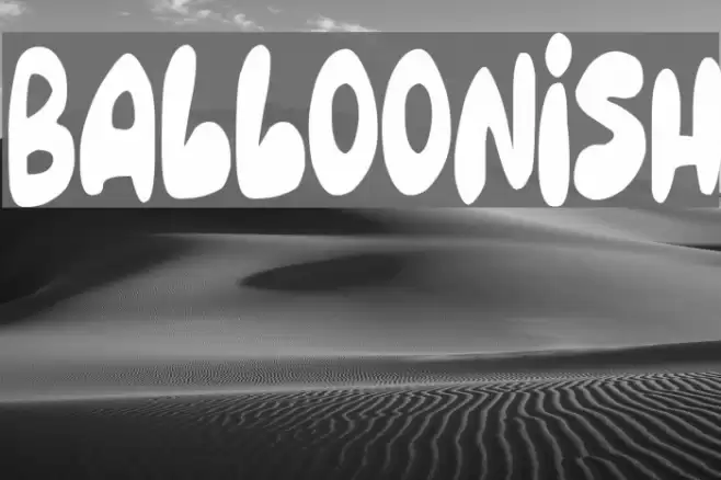 Balloonish Fonte examples
