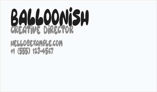Balloonish Business Card