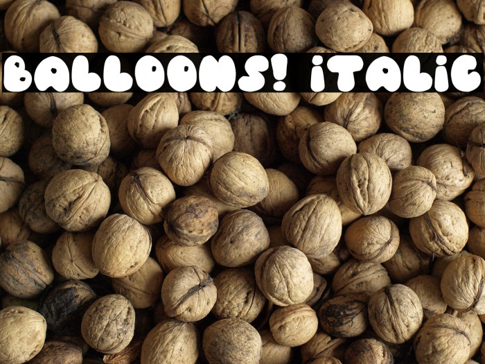 Balloons! Italic Example 3