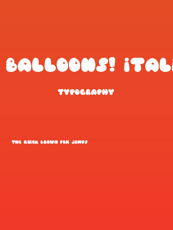 Balloons! Italic Poster