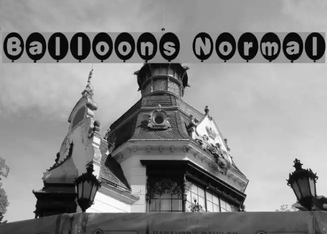Balloons Normal Font examples