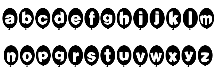 Balloons Normal Font LOWERCASE