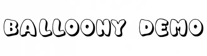Balloony Demo  Frei Schriftart Herunterladen