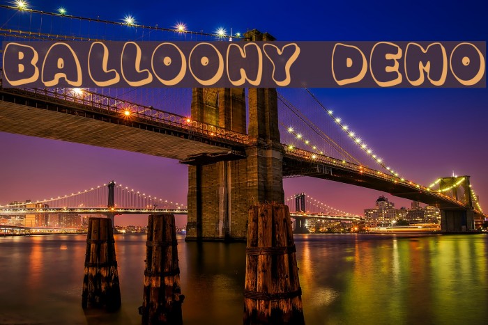 Balloony Demo Font examples
