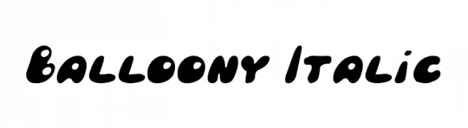 Balloony Italic  Скачать бесплатные шрифты
